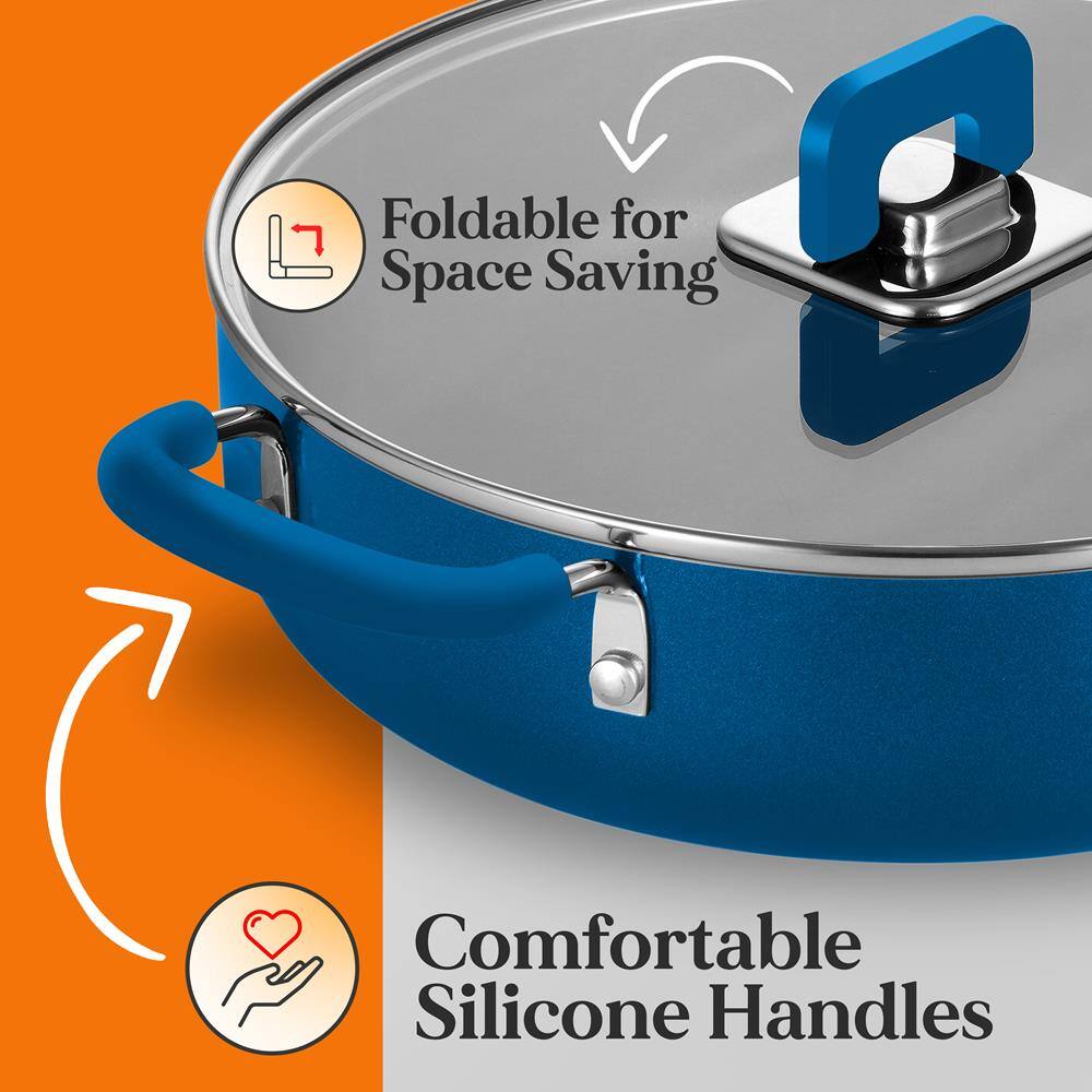 Foldable for Space Saving

Comfortable Silicone Handles