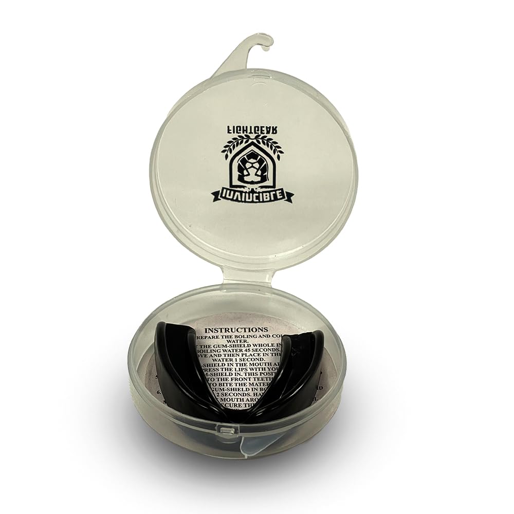 FIGHTGEAR LUMIUCIBE INSTRUCTIONS

1. PREPARE THE BOLING AND CO WATER.
2. THE GUM-SHIELD WHOLE E LOILING WATER 45 SECONDS.
3. THEN PLACE IN THE WATER 1 SECOND.
4. SHIELD IN THE MOUTH LA ESTHE LIFS WITH YOU.
5. I-SHIELD IN. THIS POSL O THE FRONT TEETE O B THE MATRE.
6. UM-SHIELD EN BO 2 SECONDS.
7. MOUTHAKO CURE 110 D.