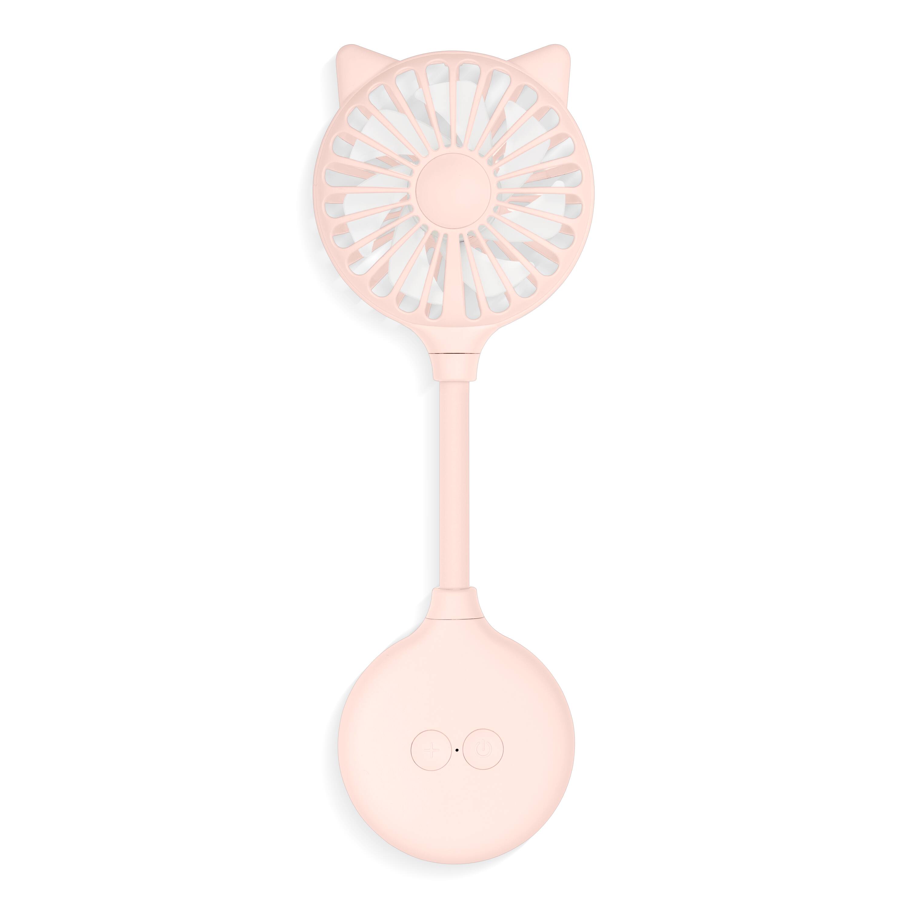 Angle. Zadro - Zadro Hands-Free Cat Ears Beauty Fan - Stylish Portable Cooling Solution - Pink.
