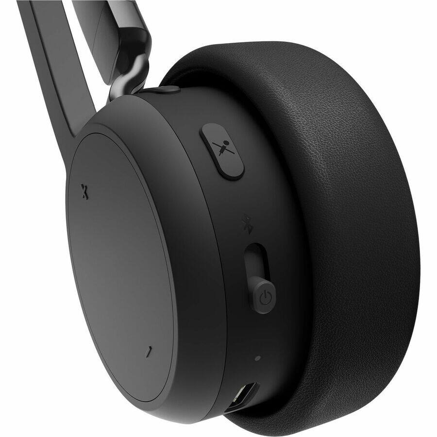 Alt View 8. Lenovo - Lenovo Wireless Closed-Back On-Ear Stereo Headset - Black.