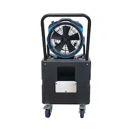 XPOWER - Battery Operated Variable Speed 11" Outdoor Cooling Misting Fan - Blue