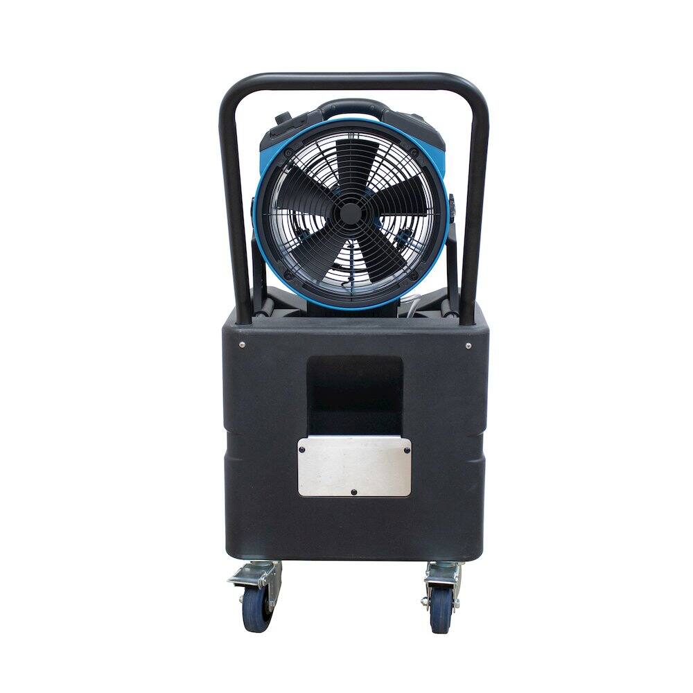 Front. XPOWER - Battery Operated Variable Speed 11" Outdoor Cooling Misting Fan - Blue.