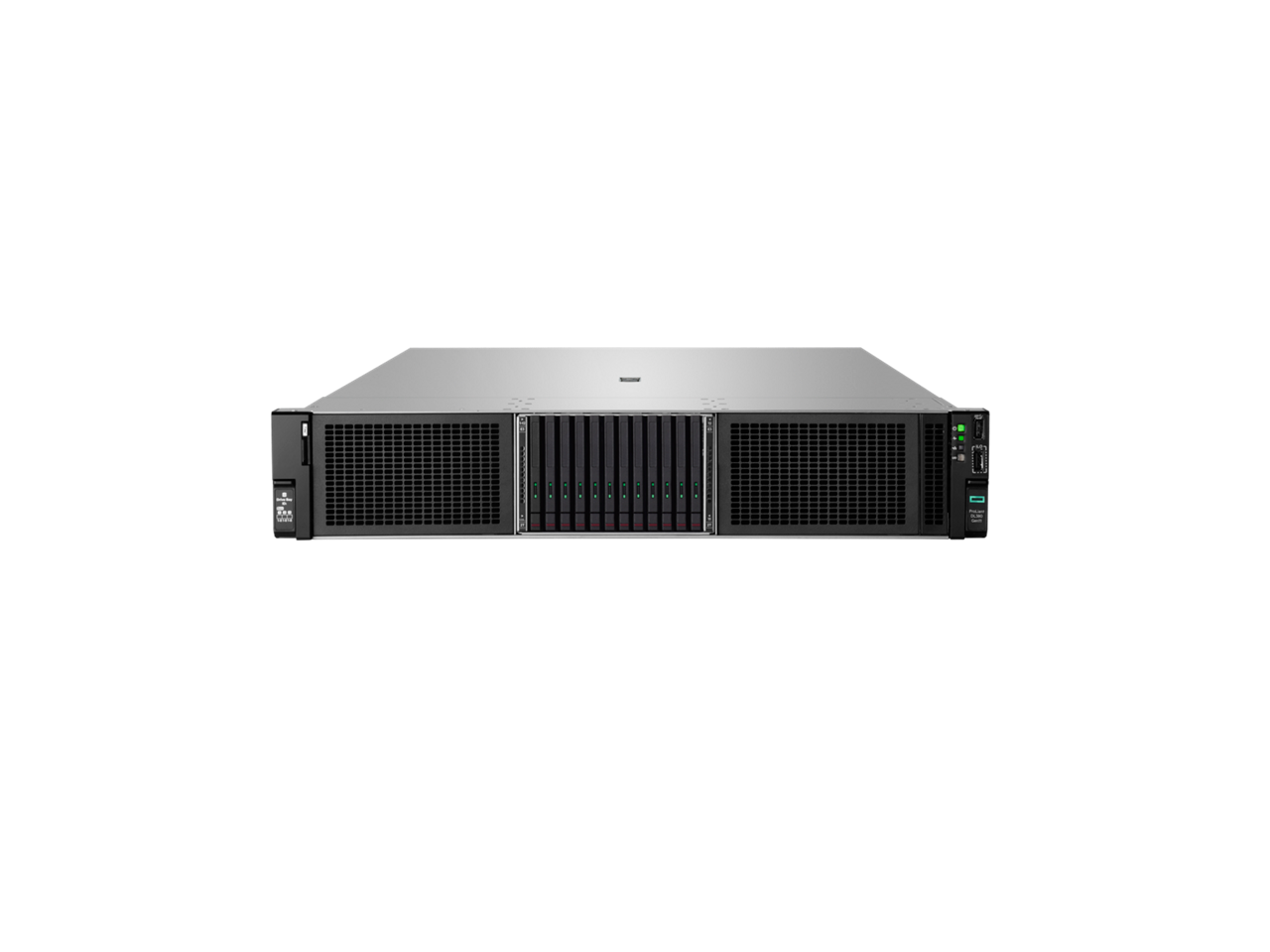 Alt View 5. HPE Aruba - HPE ProLiant DL380 Gen11 6530 2.1GHz 32-Core / 2x32GB / 10/25GbE / 8SFF / 2x960GB SSD / MR416i-o / 2x1000W PS - Black.