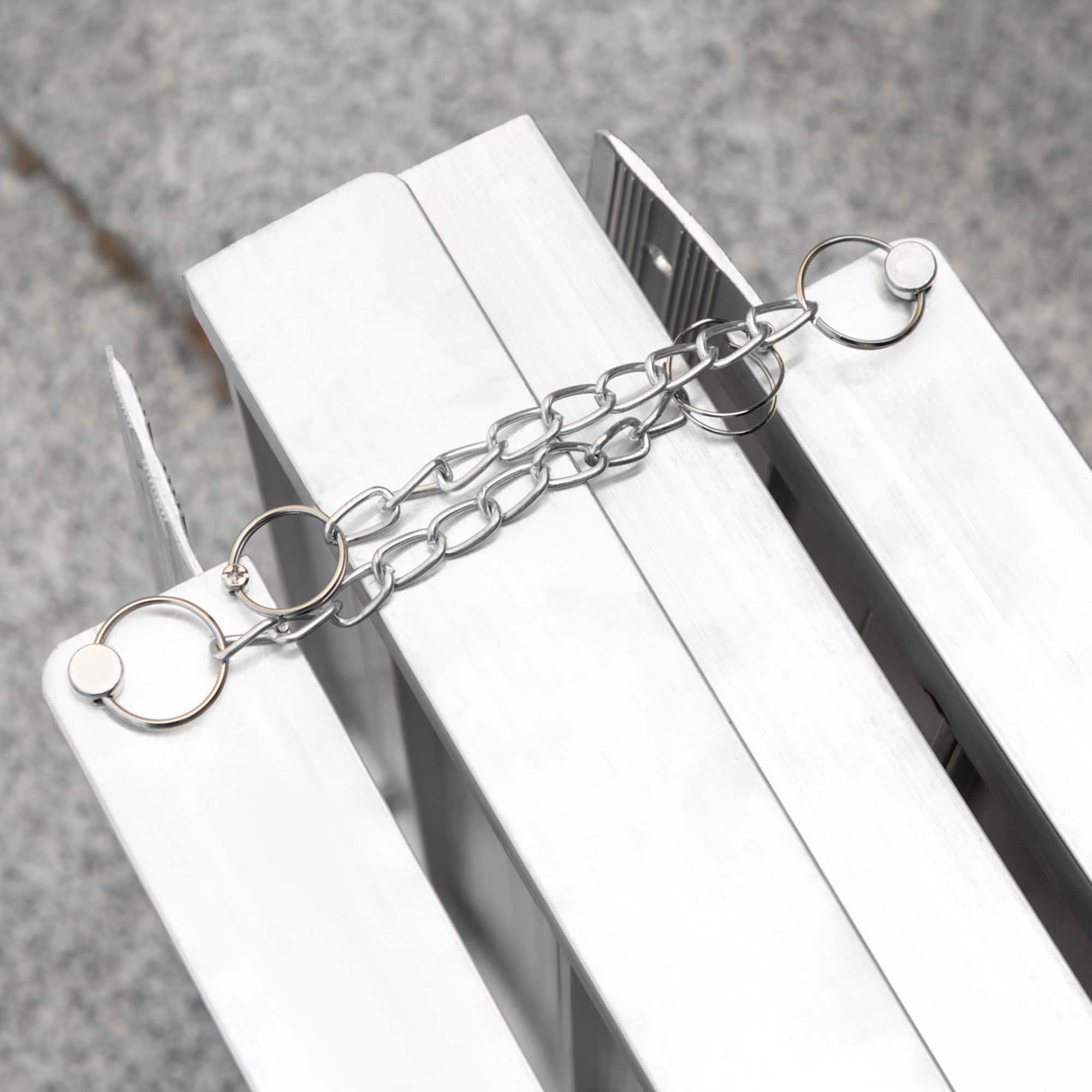 Alt View 8. Homcom - Wheelchair Ramp 6FT, Folding Aluminum Threshold Ramp with Non-Slip Surface, Transition Plate, 594lbs Weight Capacity - Black.