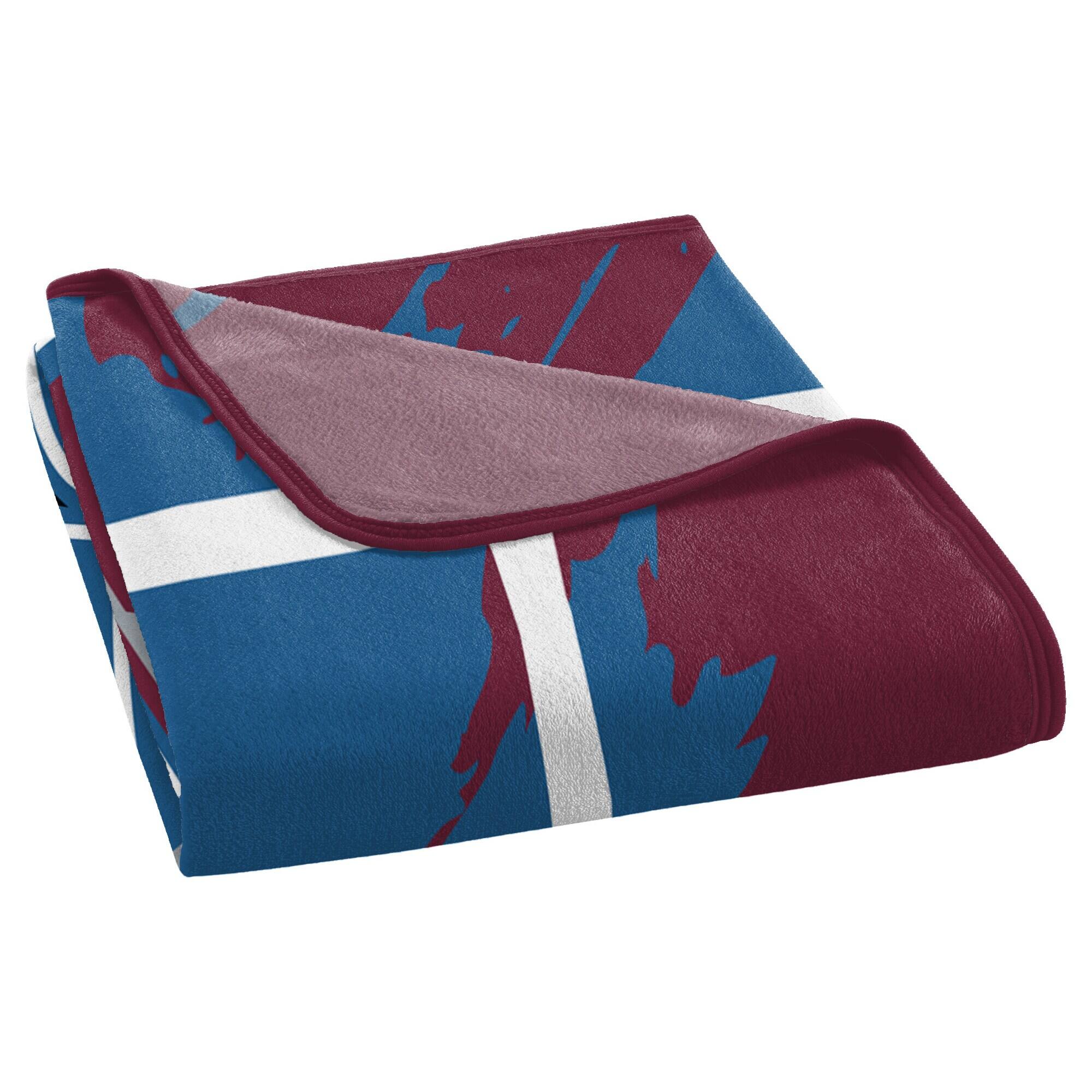 Alt View 3. Northwest - Colorado Avalanche 46" x 60" Dimensional Micro Raschel Plush Throw Blanket - Maroon.