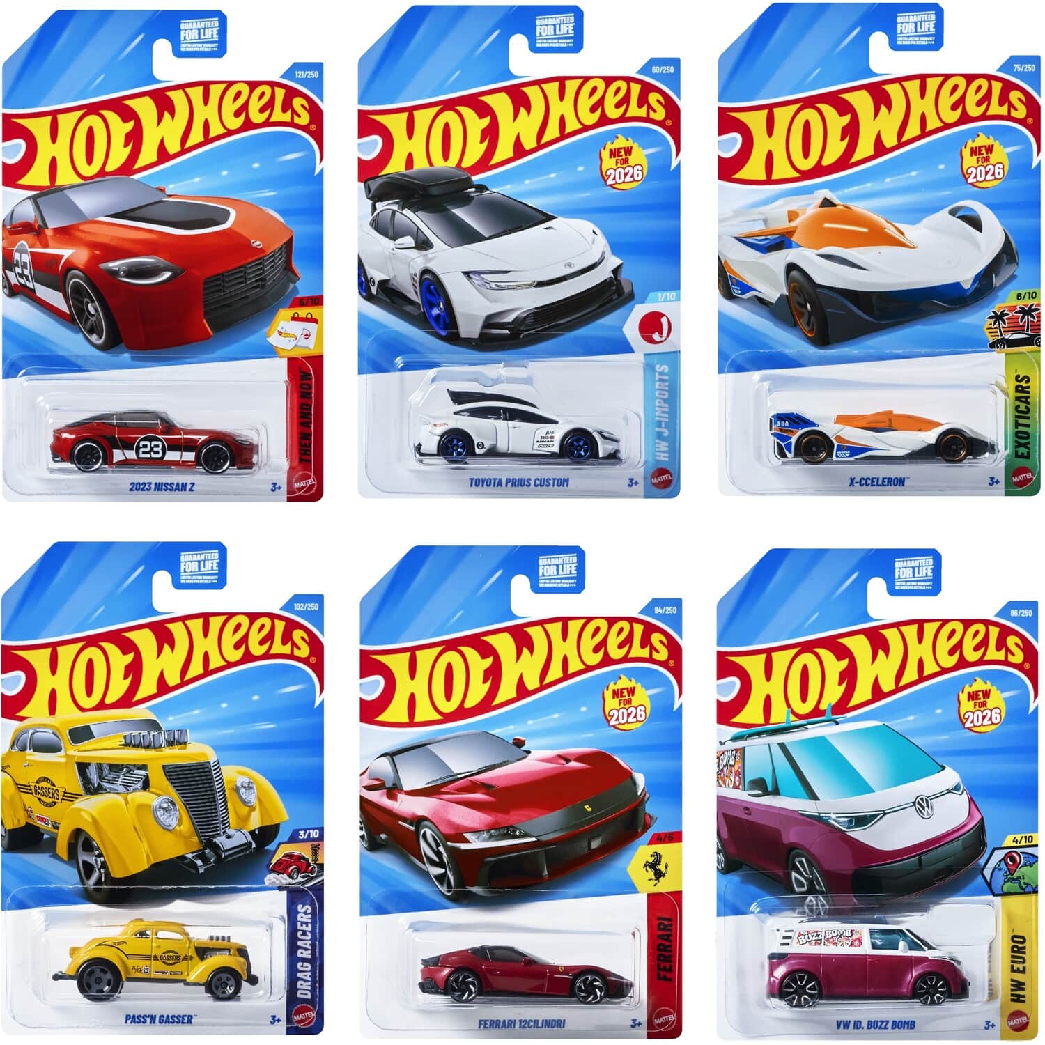 Mattel - Hot Wheels Basic 1:64 Car 72-Piece D Assortment - COLLECTIBLES - Multicolor