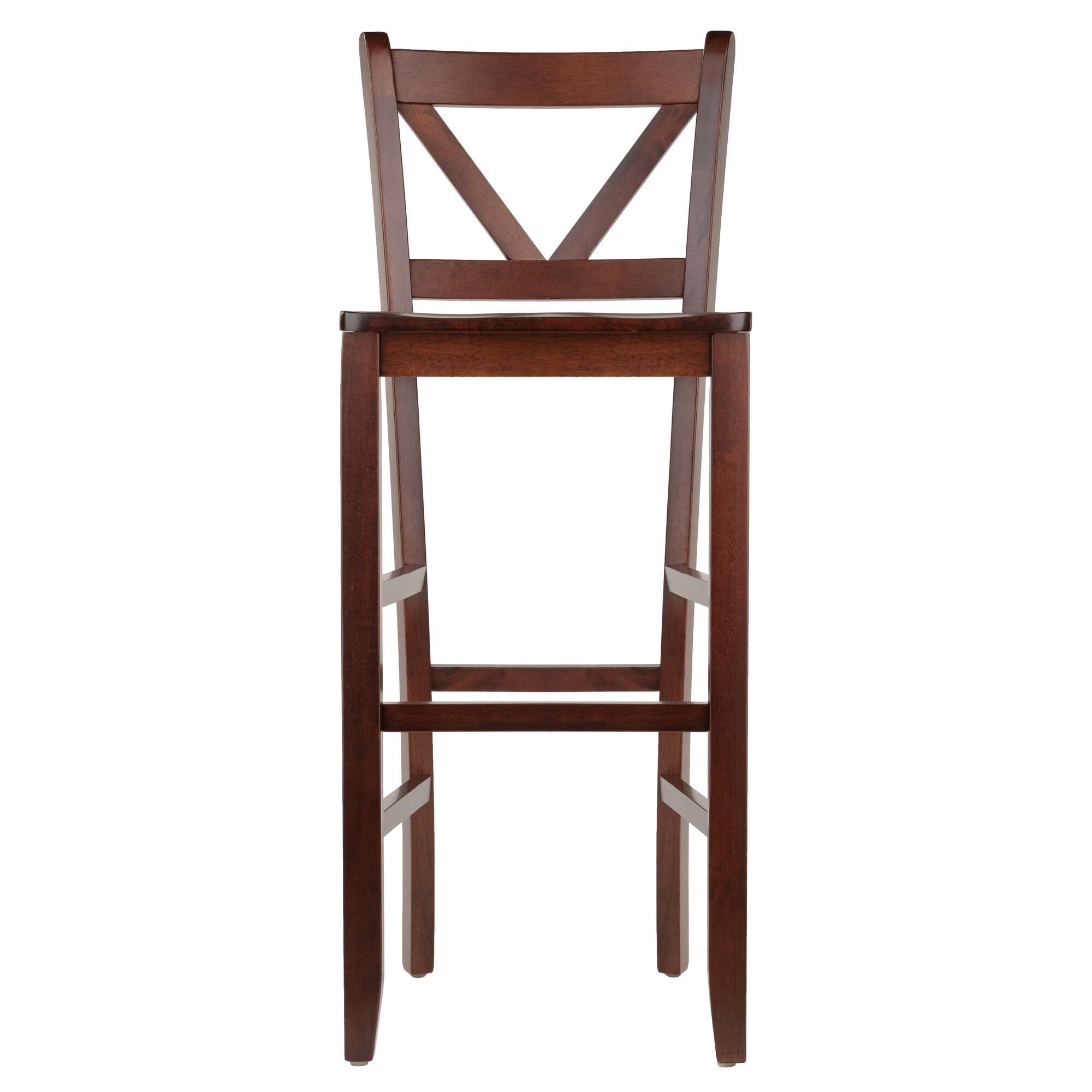 Alt View 1. Winsome Wood - Victor 2-Pc V-back Bar Stool Set - Walnut.