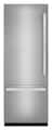 JennAir - 30 in. Wide 16.27 Cu. Ft. Bottom-Freezer Refrigerator with Daring Obsidian Finish Interior - Custom Panel Ready