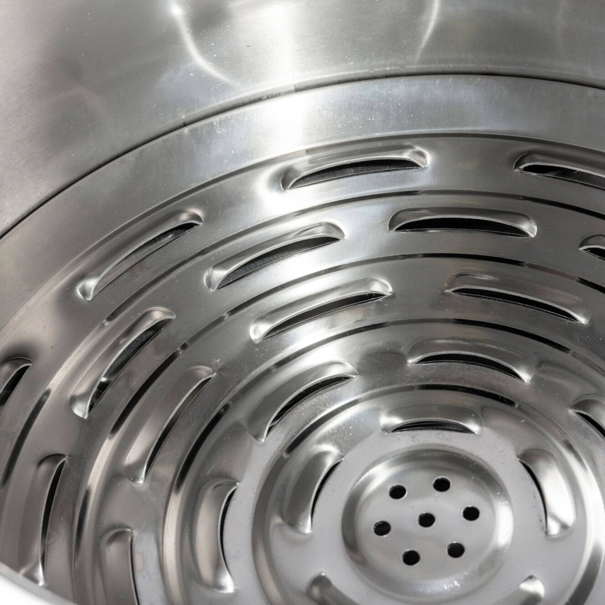 Alt View 3. Flame Engine - Flame Engine 19" Circular Smokeless Fire Pit w/Carry Bag, 304 Stainless Steel - SILVER.