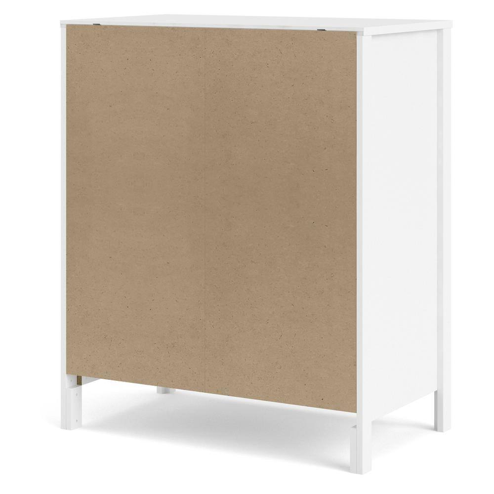 Alt View 5. Tvilum - Madrid 5 Drawer Chest - White.