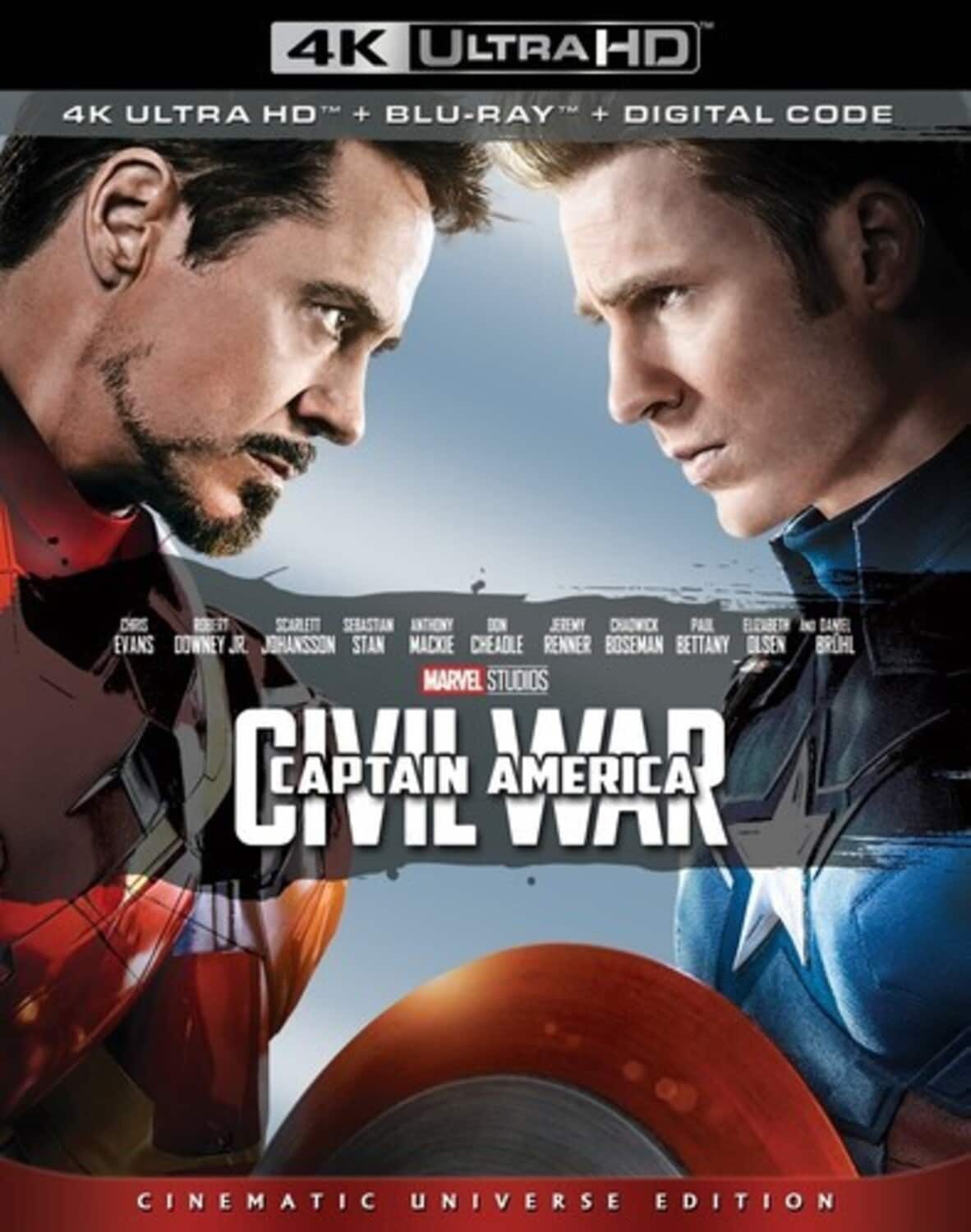 Front. Captain America: Civil War   - 4K Blu-Ray.