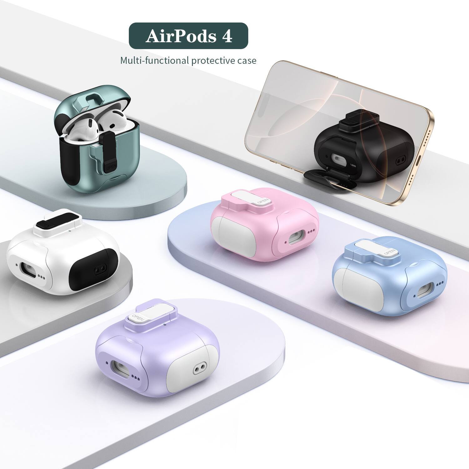 AirPods 4  
Multi-functional protective case