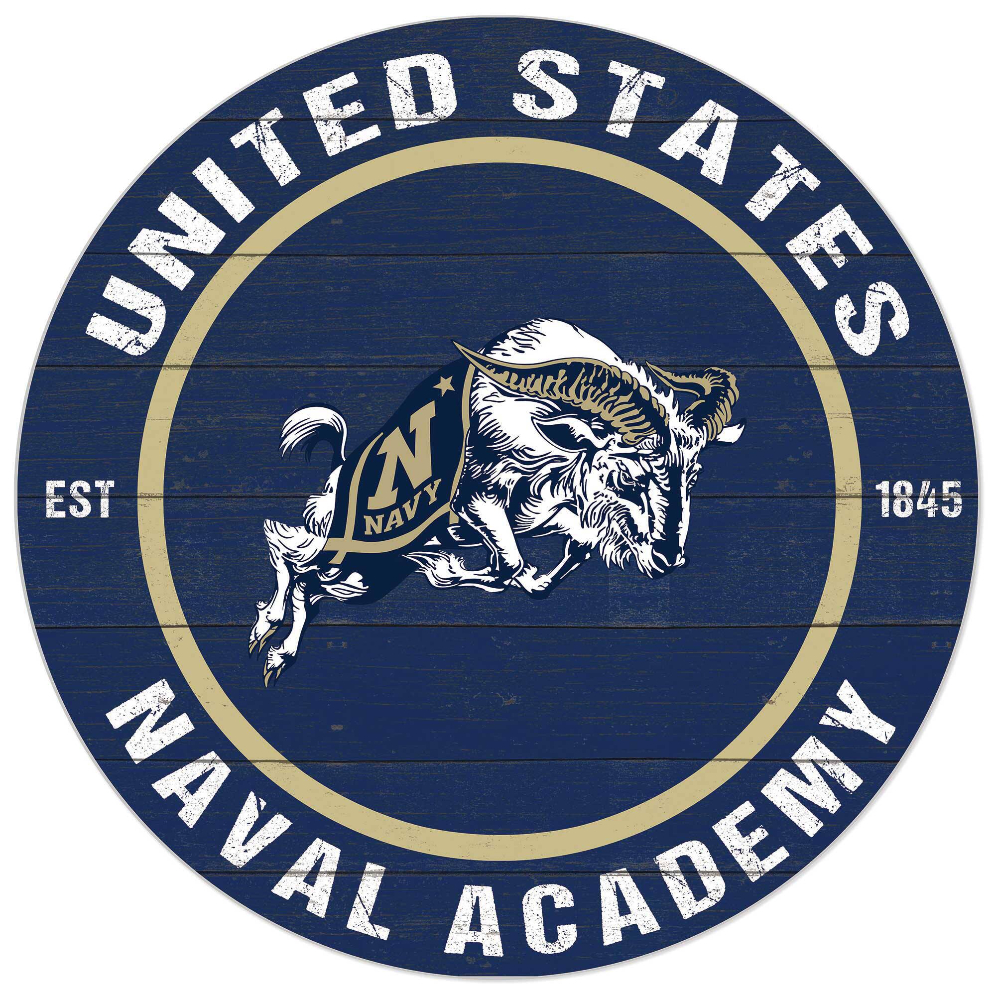 Navy Midshipmen 20'' x 20'' Indoor/Outdoor Circle Sign