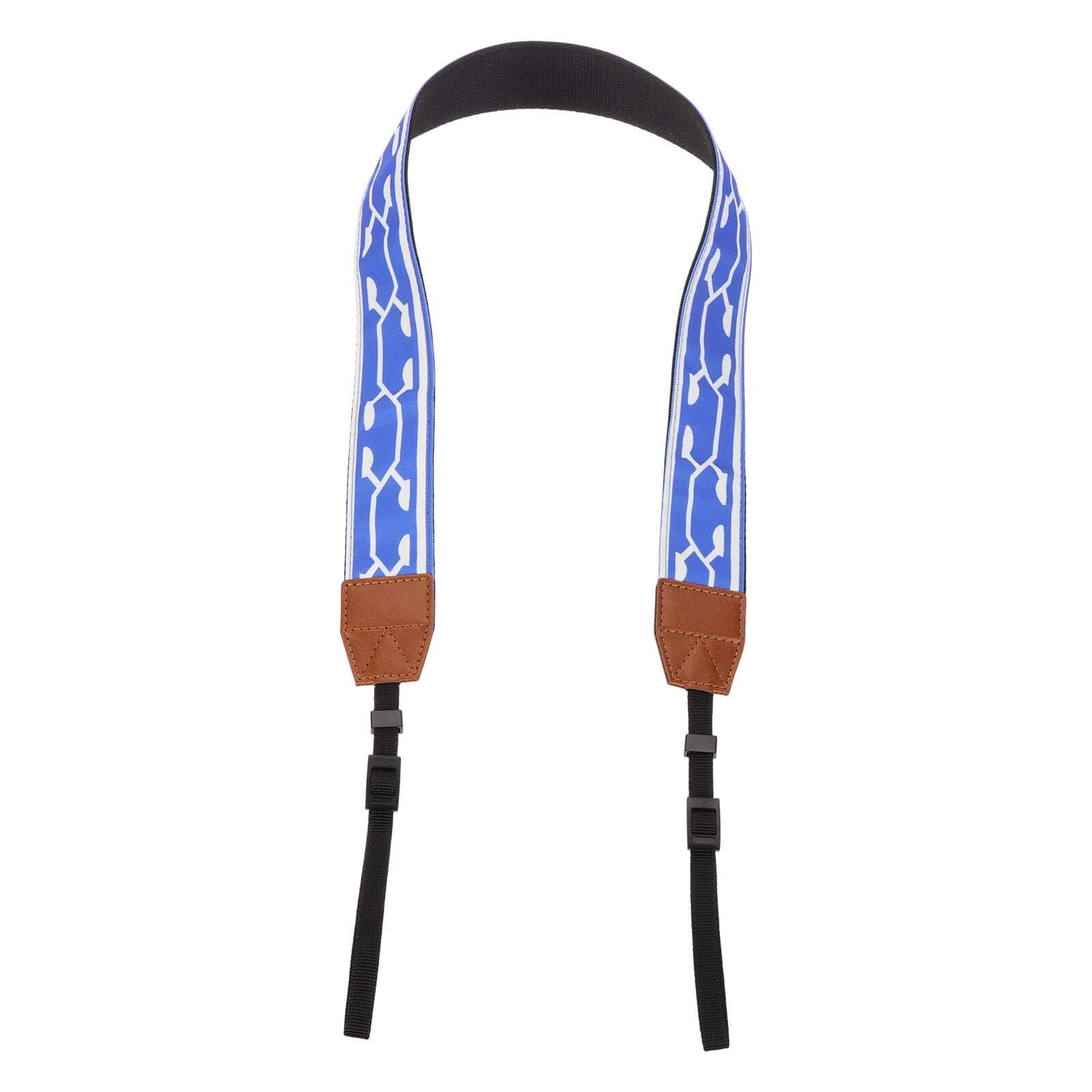 Front. Unique Bargains - Camera Strap, Polyester Adjustable Neck Strap Digital Camera Shoulder Belt for Nikon Monocular - Blue.