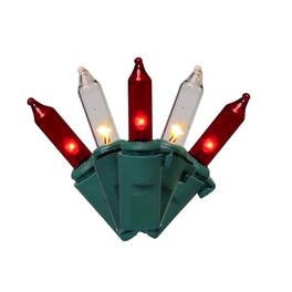 Celebrations - Classic LED T5 Red/White 100 ct String Christmas Lights 24.75 ft.