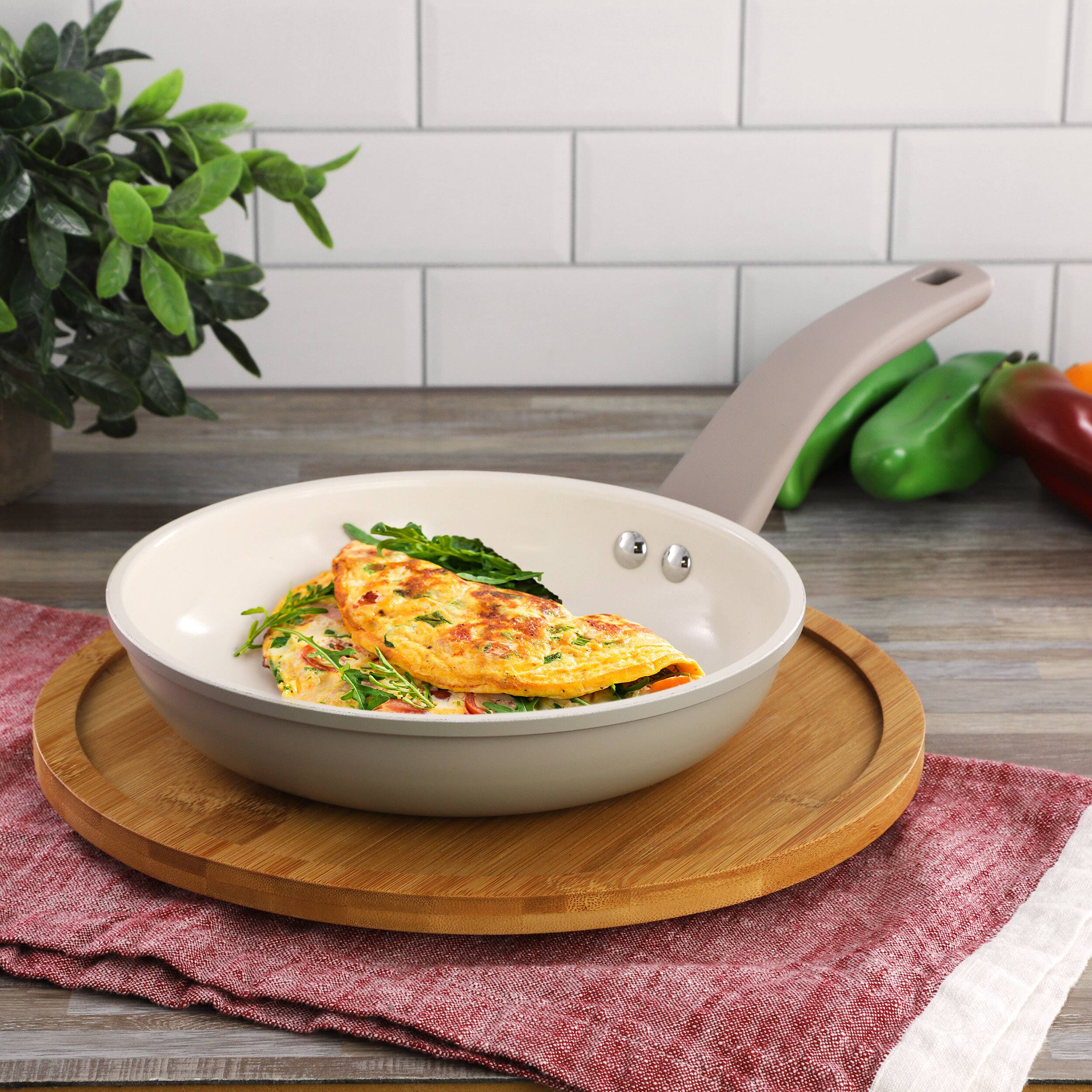 Alt View 6. Oster - Oster Sutterville Choice 8 Inch Ceramic Nonstick Frying Pan in Beige - Beige.