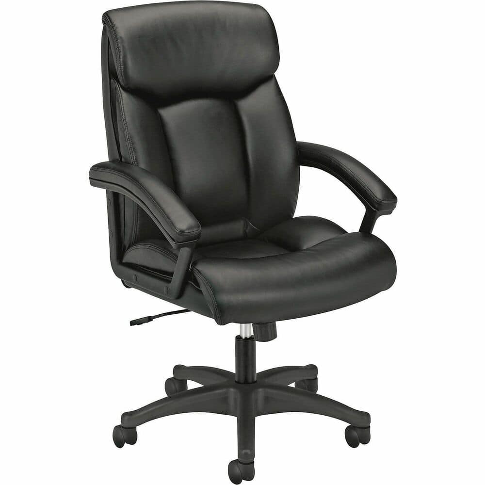 HON - VL151 Executive High-Back Chair - Leather - 1 Each - Black