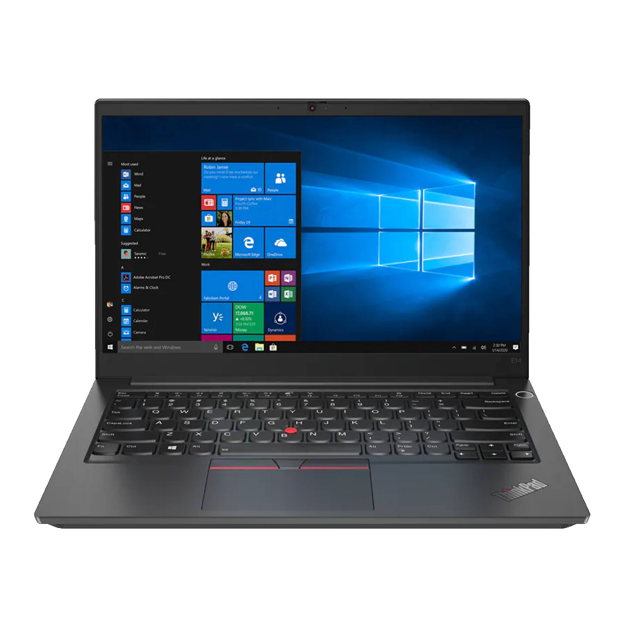 ThinkPad laptop computer with Windows operating system.