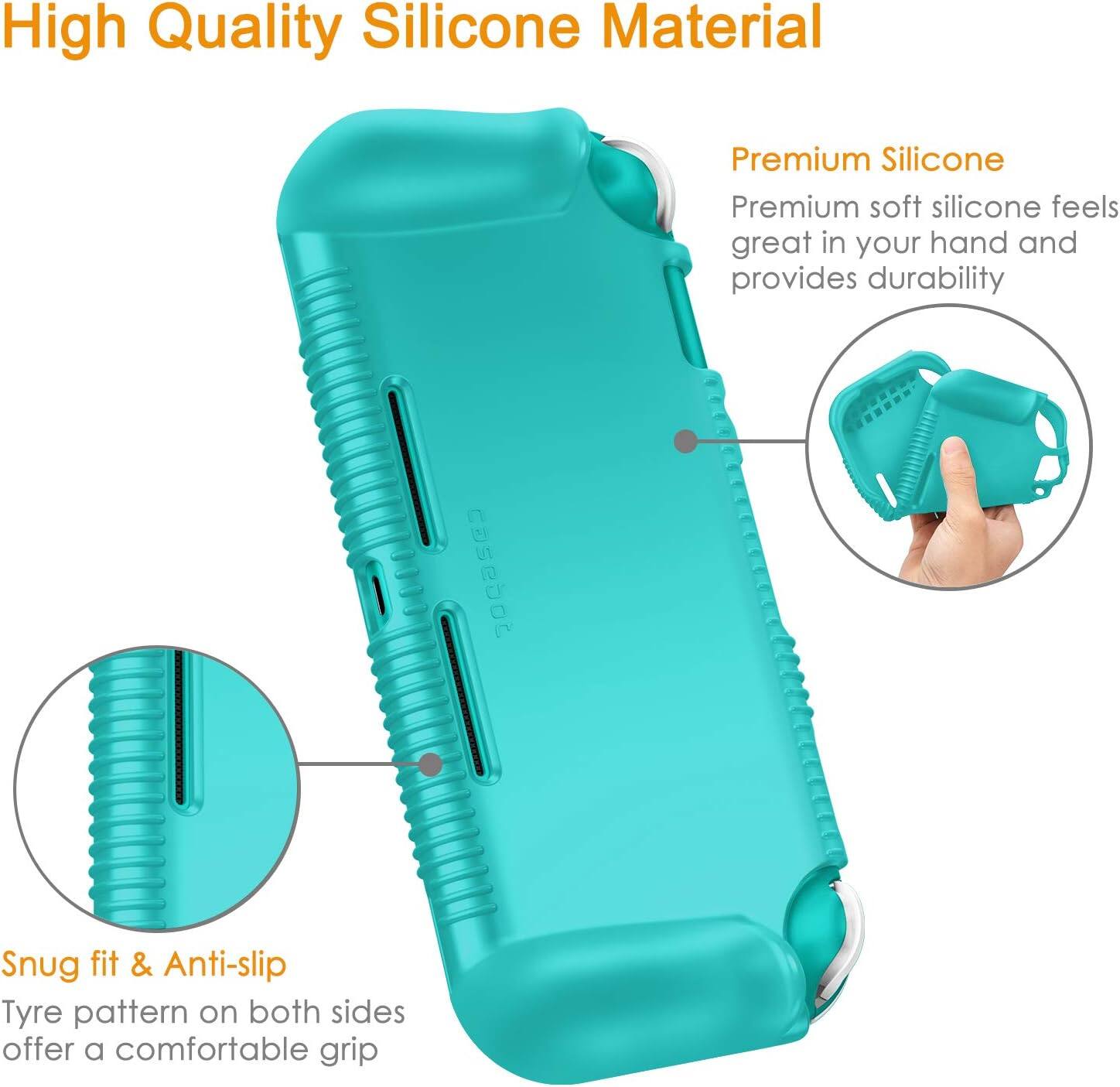 High Quality Silicone Material

Premium Silicone
Premium soft silicone feels great in your hand and provides durability

Snug fit & Anti-slip
Tyre pattern on both sides offer a comfortable grip