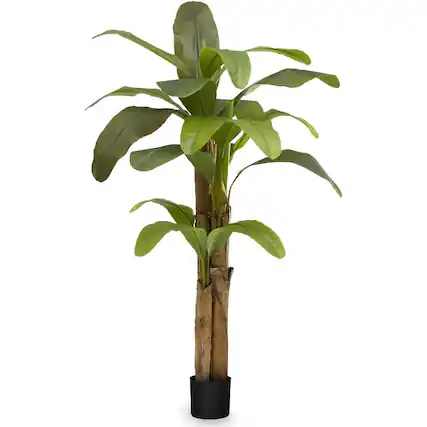 Front. Maia Shop - Maia Shop Artificial Banana Tree 6 Feet Tall Tropical Home Decoration, 71 Inches - Green.