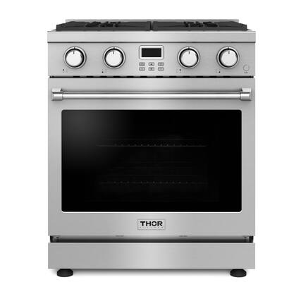 Front. Thor Kitchen - 4.8 Cu. Ft. Freestanding Gas Convection Range - Stainless Steel.