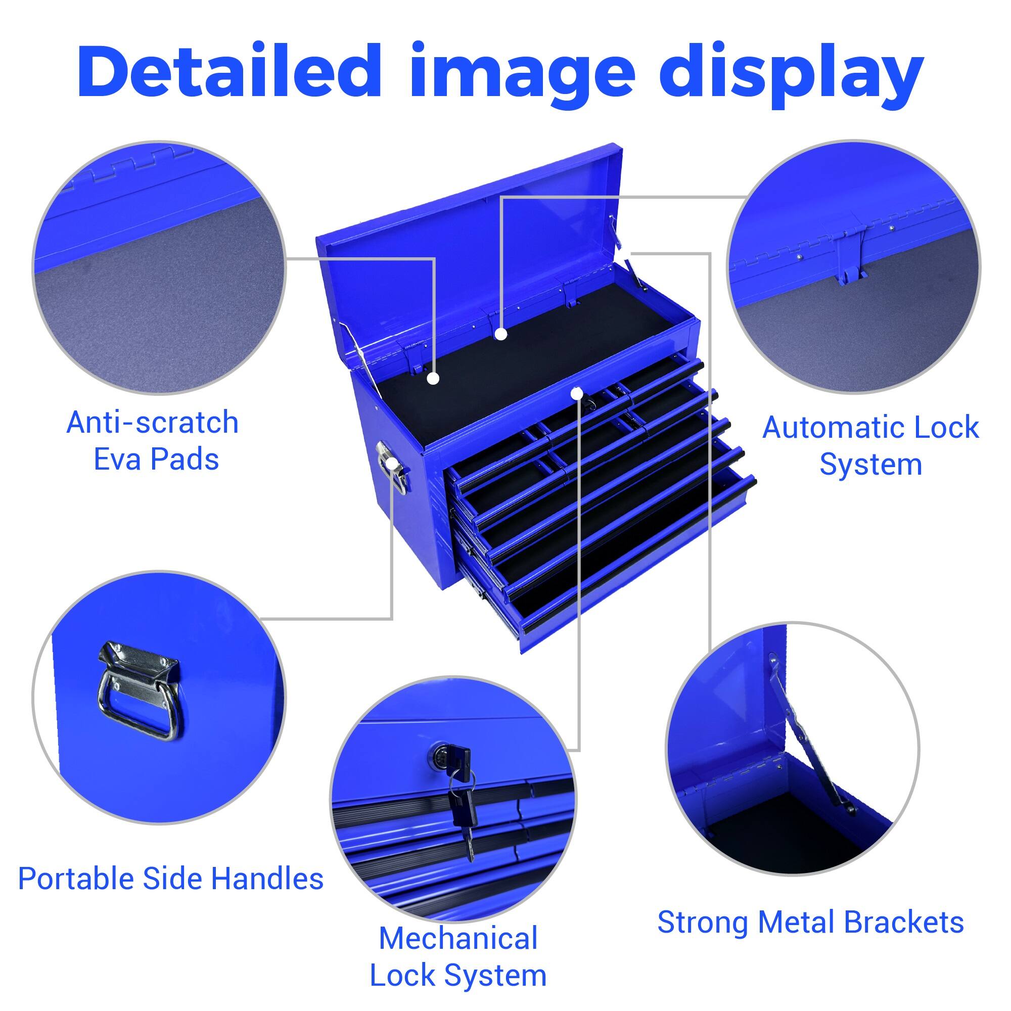 Detailed image display

- Anti-scratch Eva Pads
- Automatic Lock System
- Portable Side Handles
- Mechanical Lock System
- Strong Metal Brackets