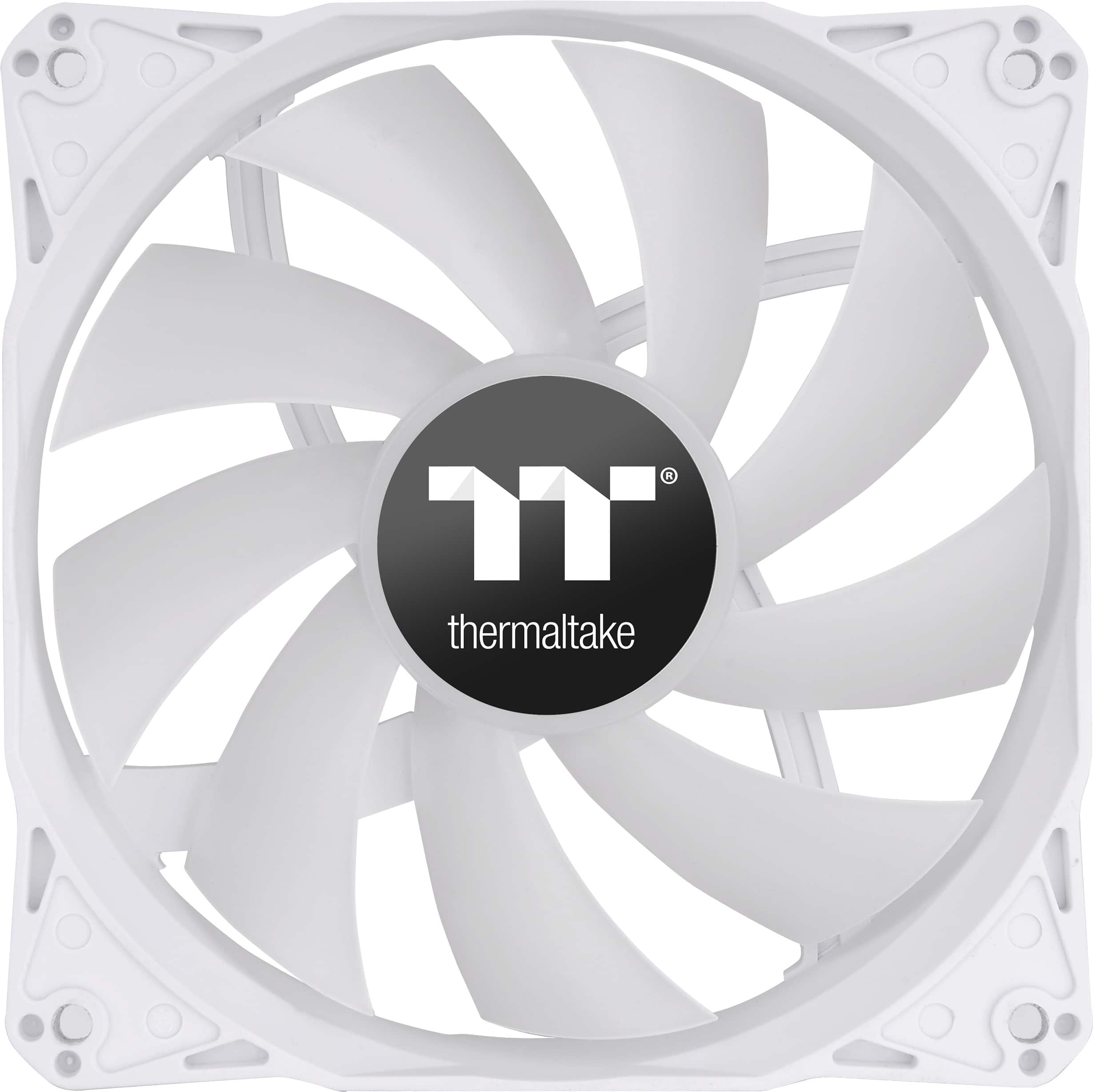 Back. Thermaltake - LE120 ARGB Sync 120mm PWM Computer Case Cooling Fan (3-Pack) - Snow.