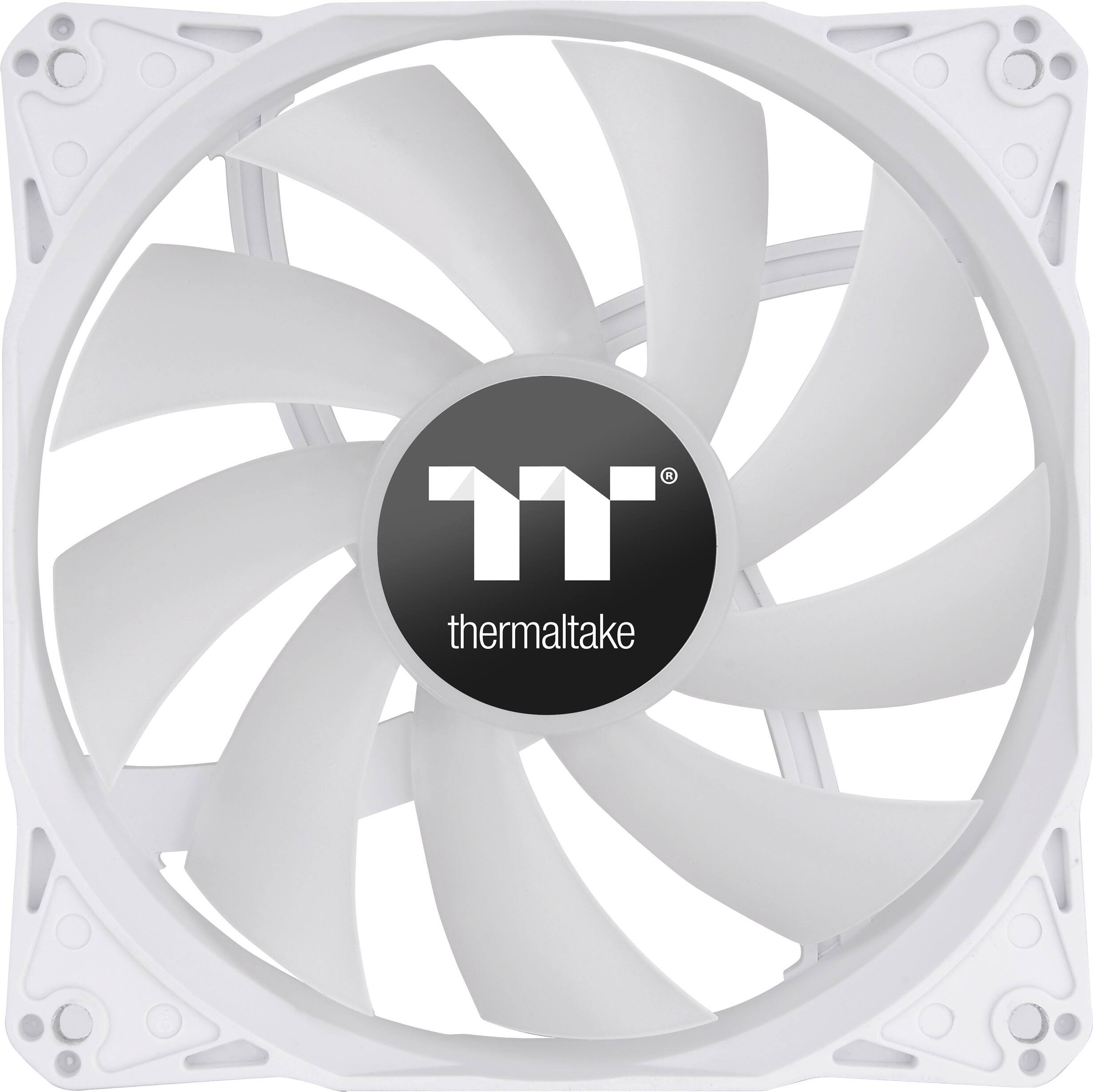 Back. Thermaltake - LE120 ARGB Sync 120mm PWM Computer Case Cooling Fan (3-Pack) - Snow.