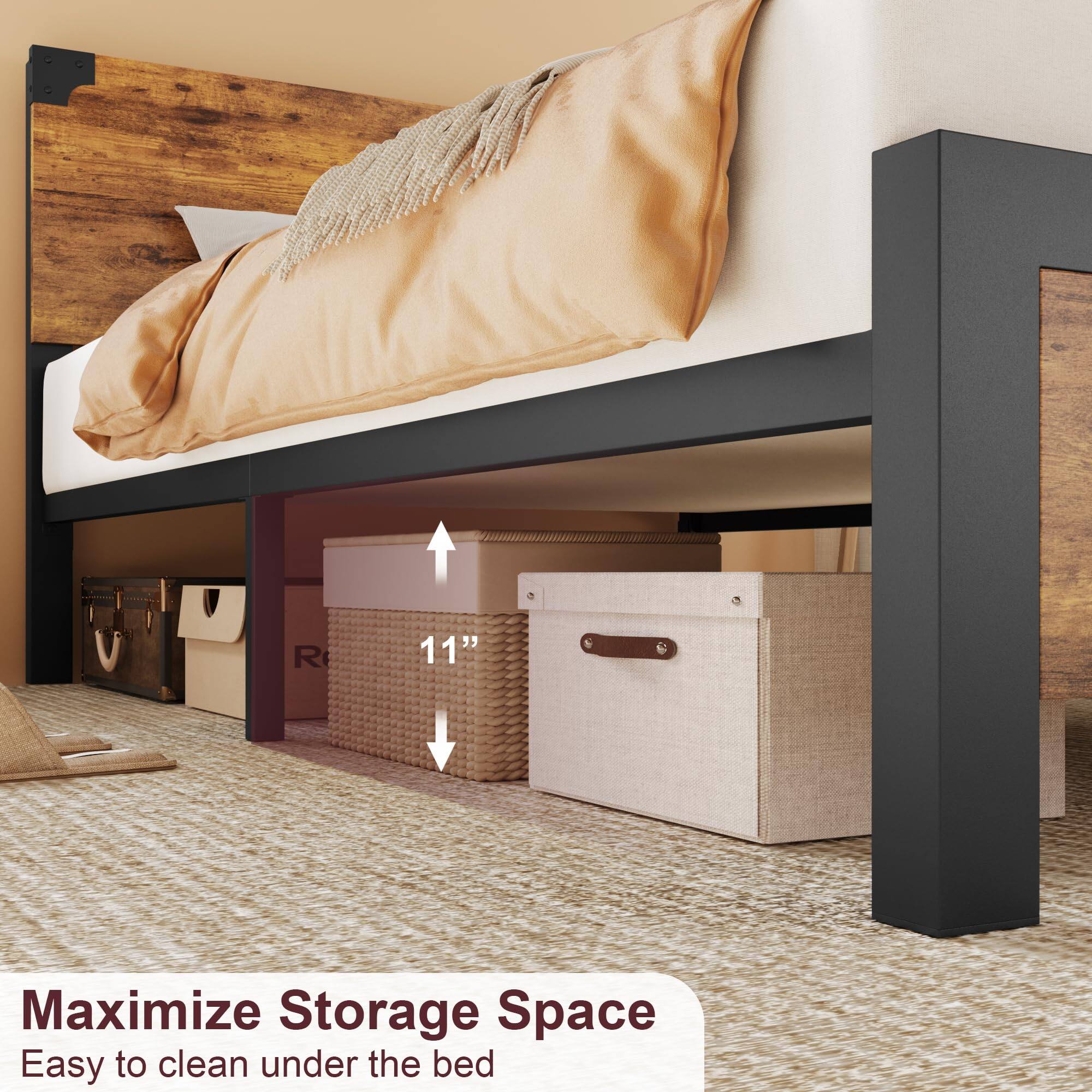 Maximize Storage Space  
Easy to clean under the bed  

11"