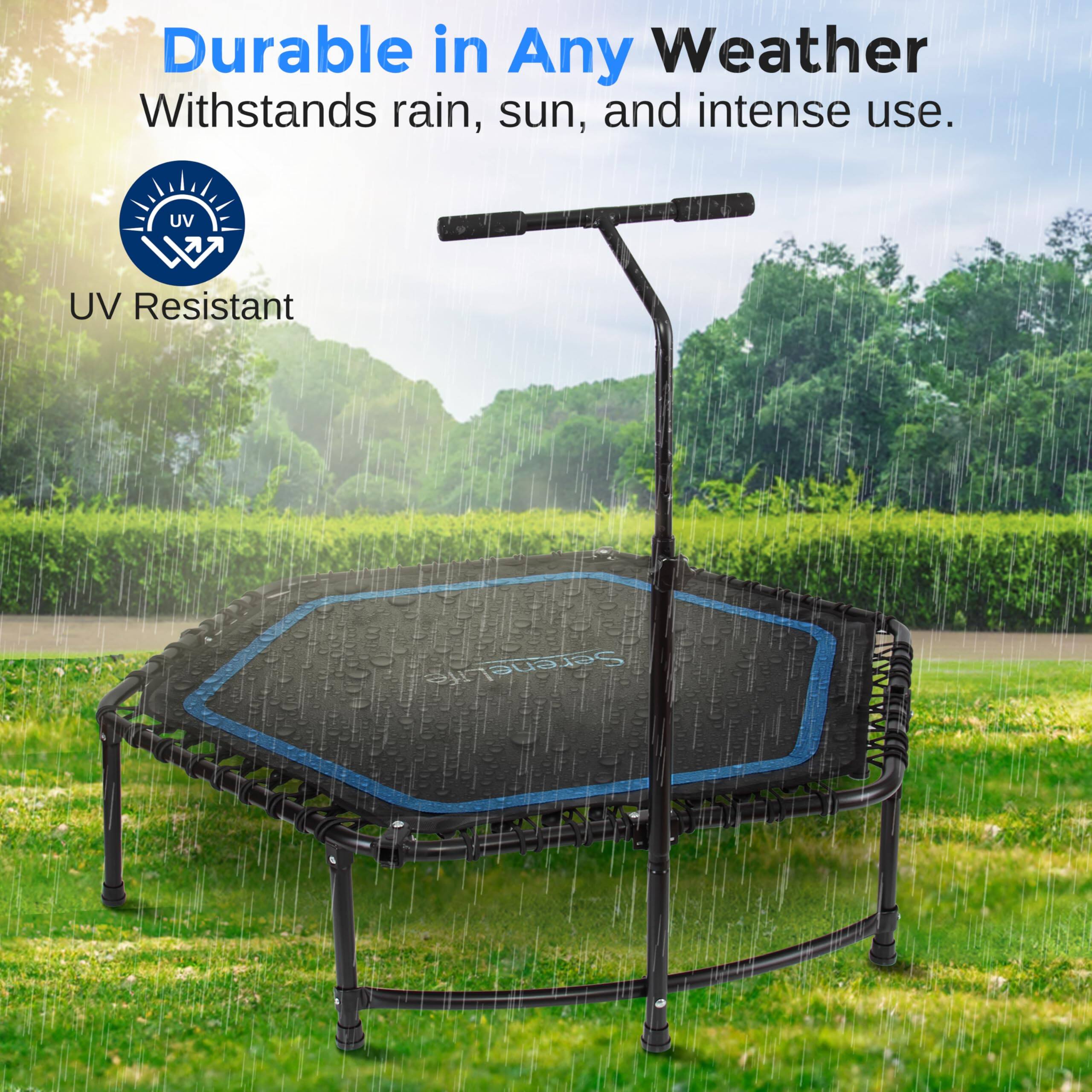 Durable in Any Weather  
Withstands rain, sun, and intense use.  
UV Resistant