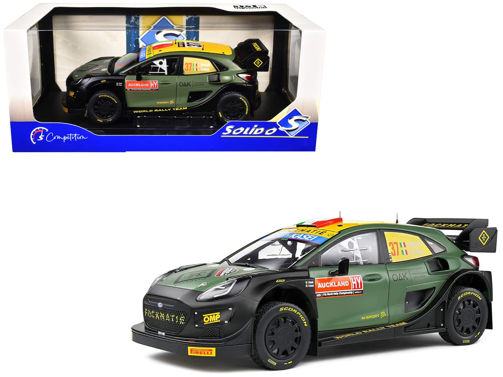 "Ford Puma Rally1 Hybrid #37 ""Rally New Zealand"" (2022) ""Competition"" 1/18 Diecast Model Car by Solido" price history on PriceWatchPro