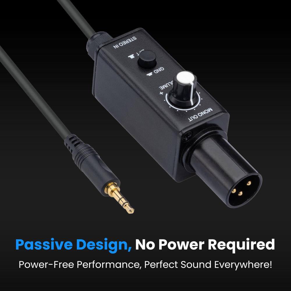 STEREO IN  
GND  
LUME  
OUT MONO  

Passive Design, No Power Required  
Power-Free Performance, Perfect Sound Everywhere!