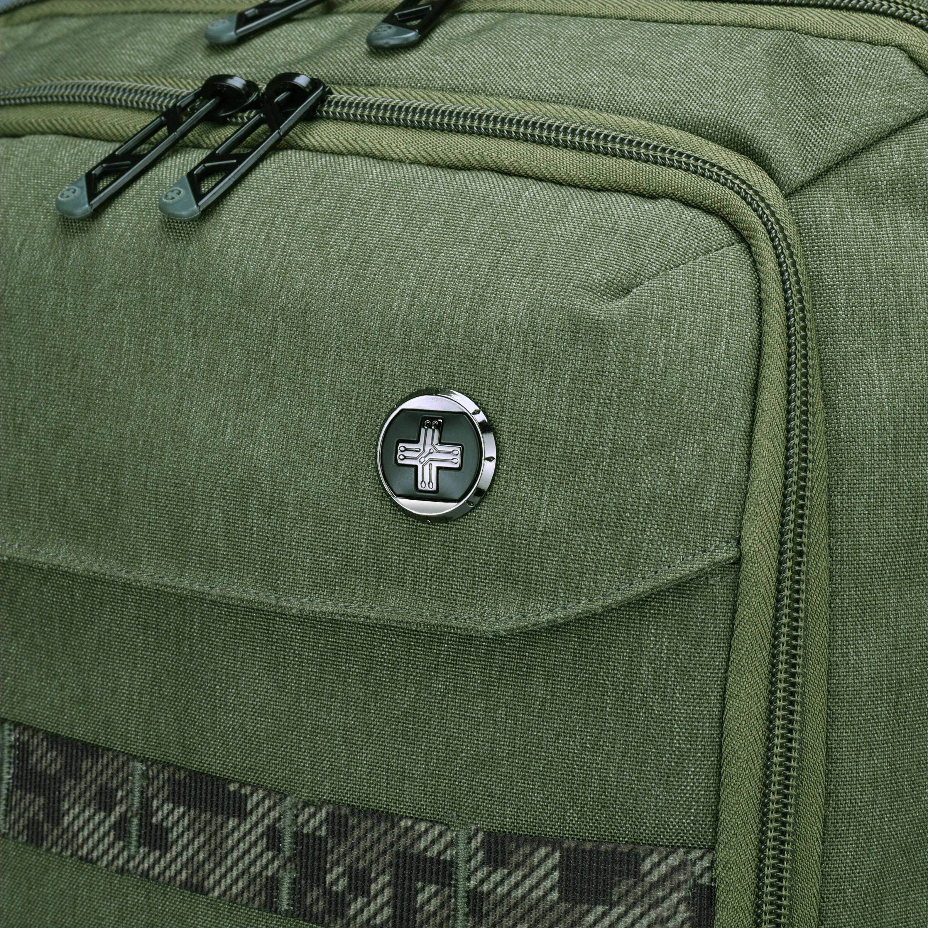 Alt View 27. Swissdigital Design - BERG L TSA-Friendly Backpack With USB Charging Port  RFID Protection and Fits Up to 16″ Laptop - Dark Green.