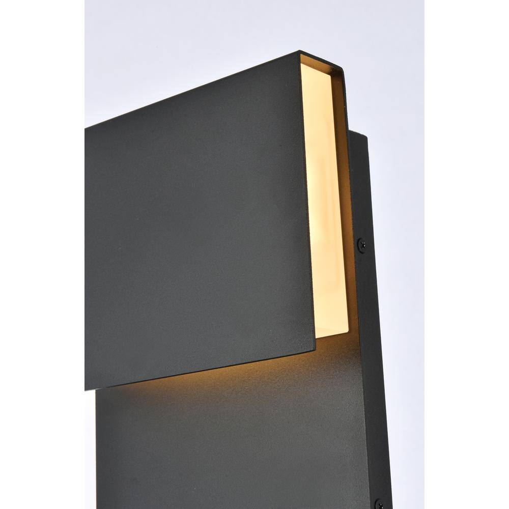 Alt View 3. Living District - Raine Integrated LED wall sconce in black - Black.