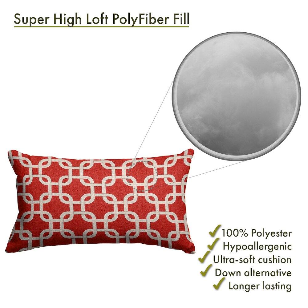 Super High Loft PolyFiber Fill

- 100% Polyester
- Hypoallergenic
- Ultra-soft cushion
- Down alternative
- Longer lasting