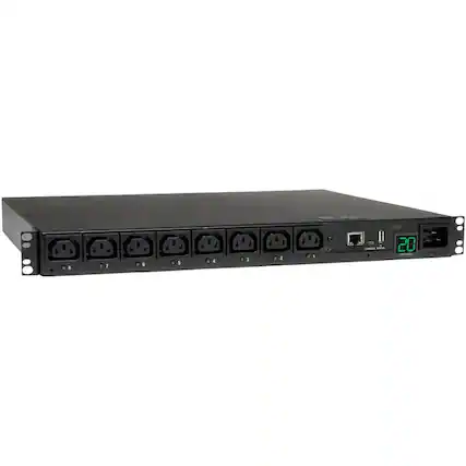 Front. Tripp Lite - Tripp Lite by Eaton PDU 3.7kW Single-Phase 208/230V Switched PDU - LX Platform 8 C13 Outlets C20 Input with L6-20P - Unknown.