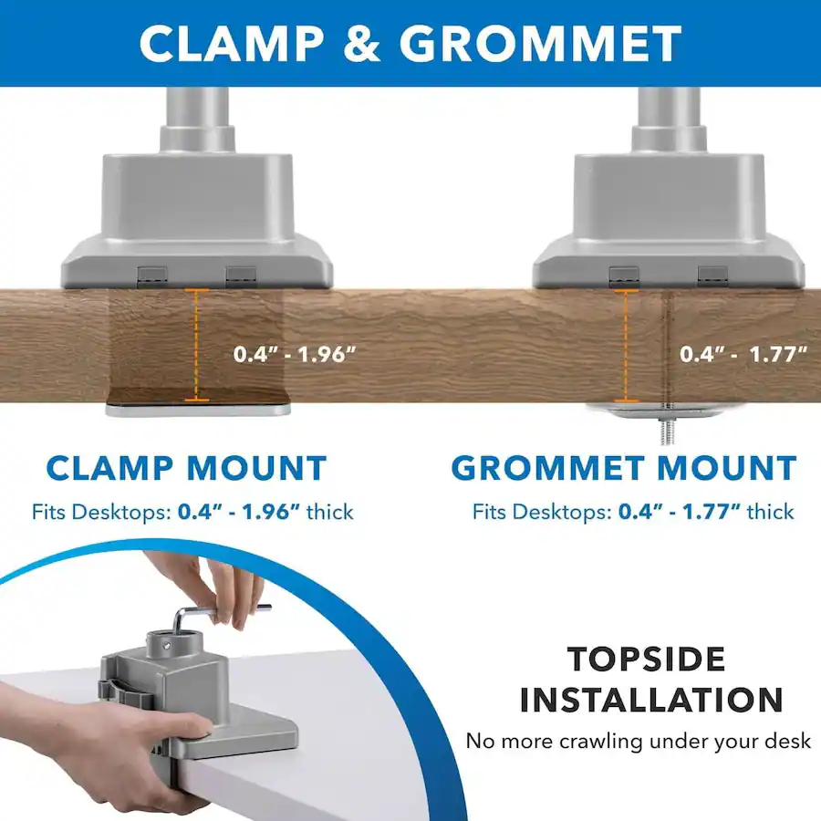 Mount It! Dual Monitor Desk Mount – Full Motion Height Adjustable Arm ...