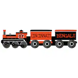 Fan Creations - Cincinnati Bengals 6'' x 24'' Train Cutout Sign - Multicolor