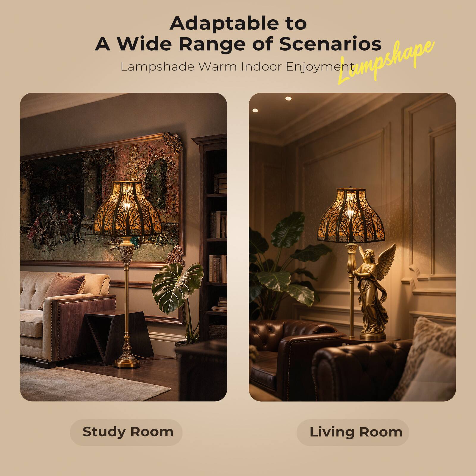 Adaptable to A Wide Range of Scenarios Lampshade Warm Indoor Enjoyment

Study Room
Living Room