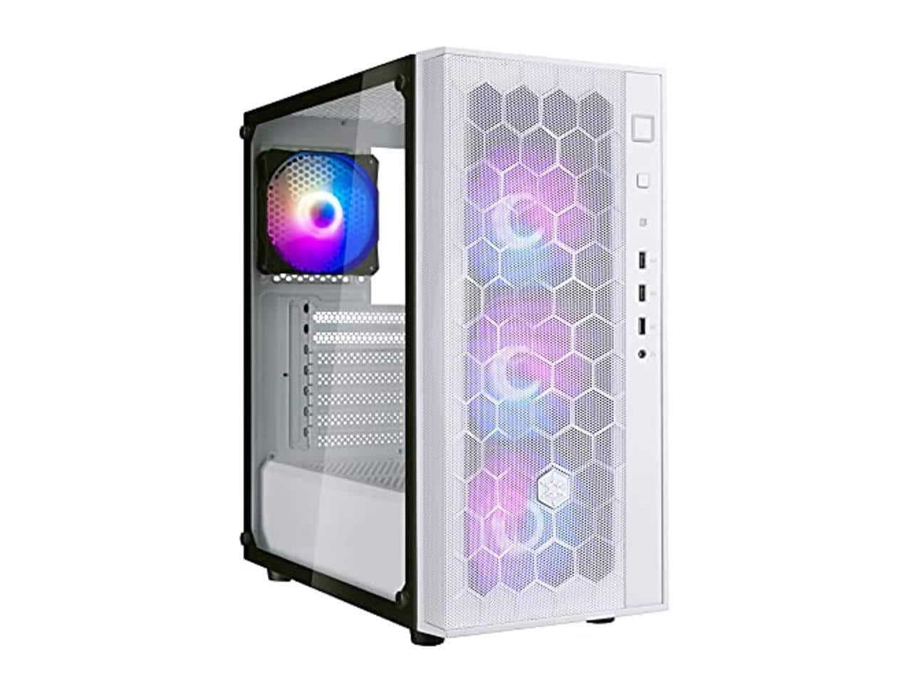SilverStone - far1w-pro tempered glass mid tower atx case with argb (fara r1 pro) - Silver