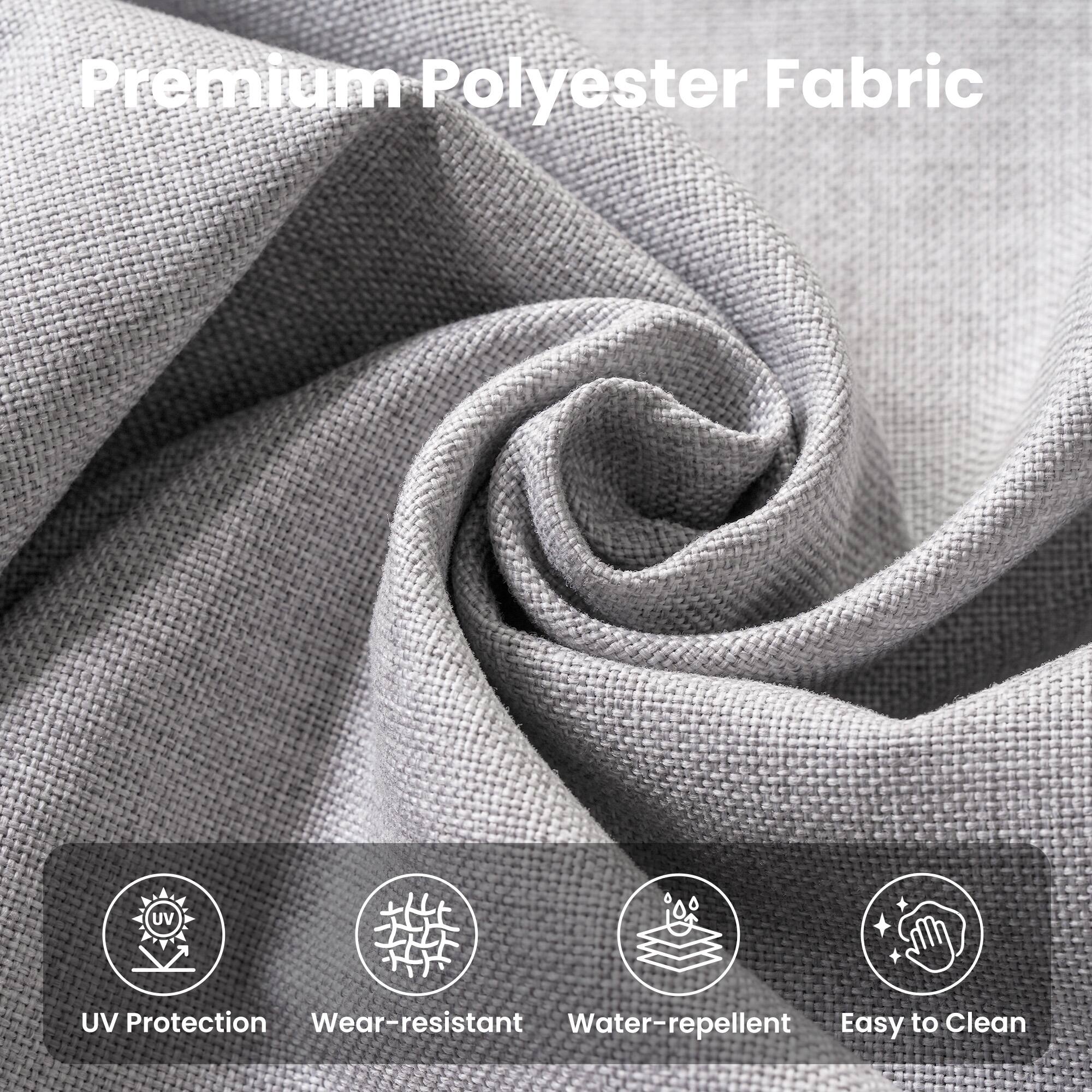 Premium Polyester Fabric

- UV Protection
- Wear-resistant
- Water-repellent
- Easy to Clean