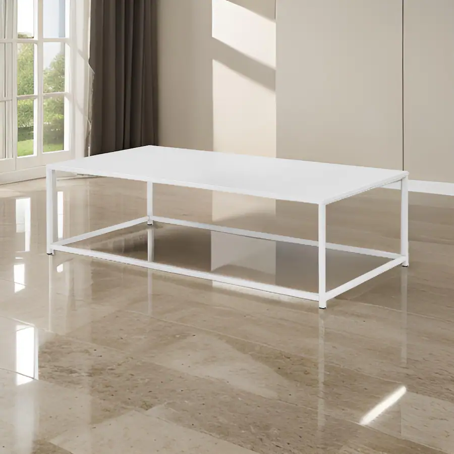 Rectangular Table Frame Manhattan Lane Eme 48 Inch Coffee Table, Rectangular Tabletop, Modern ...