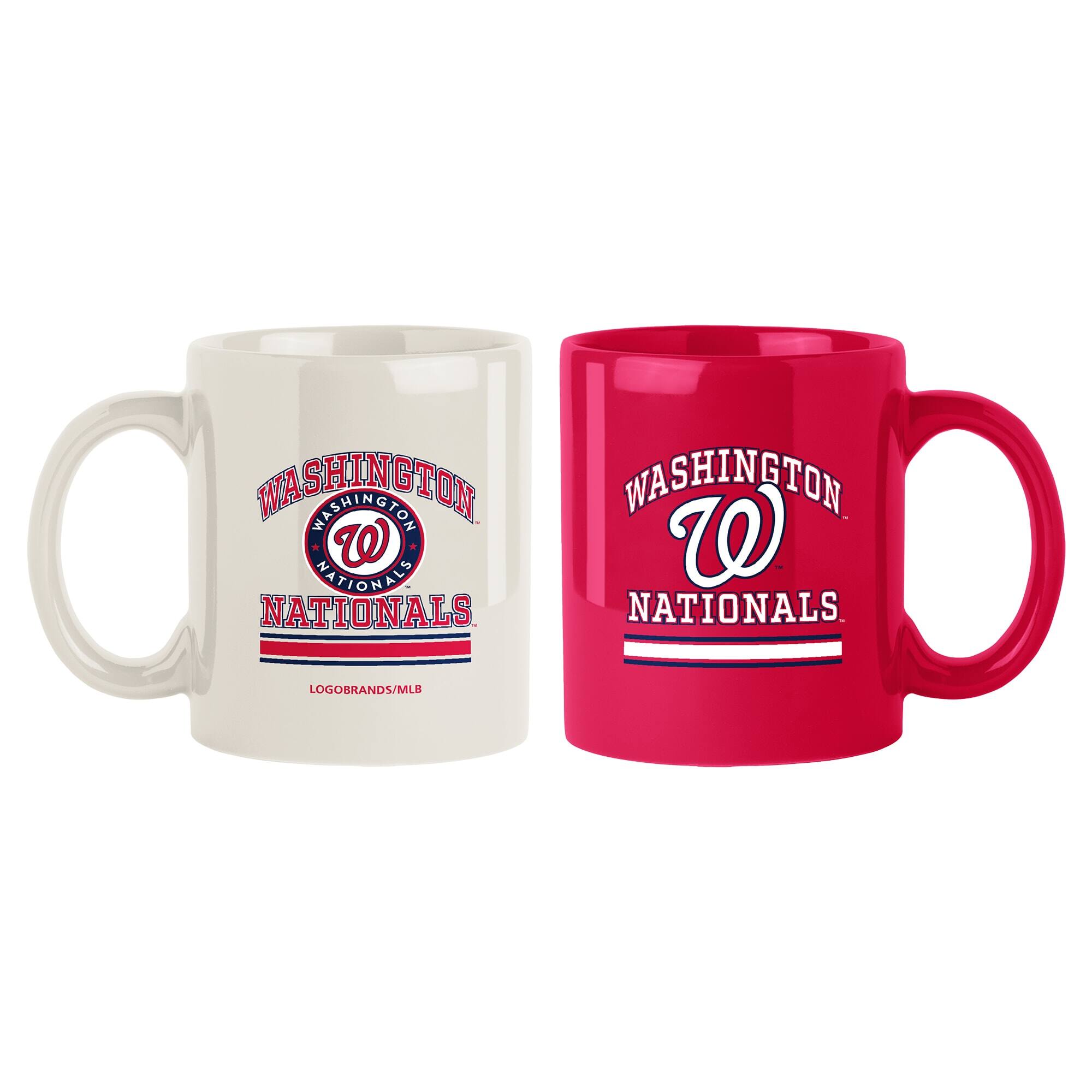 Logo Brands - Washington Nationals 15oz. Current & Throwback Mug Set - Multicolor price history on PriceWatchPro