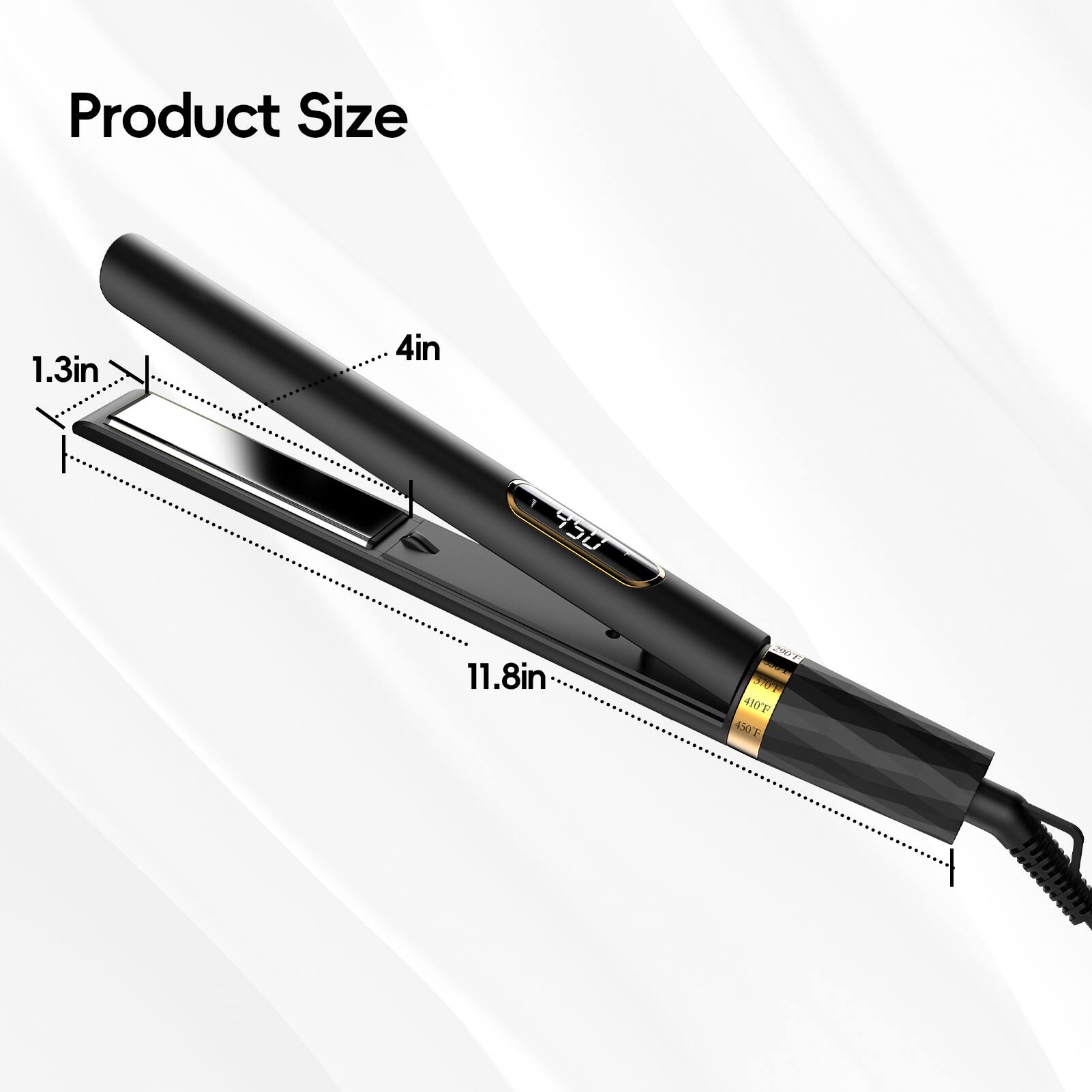 NICEBAY 1” Titanium Flat Iron, Fast Heating Hair Straightener