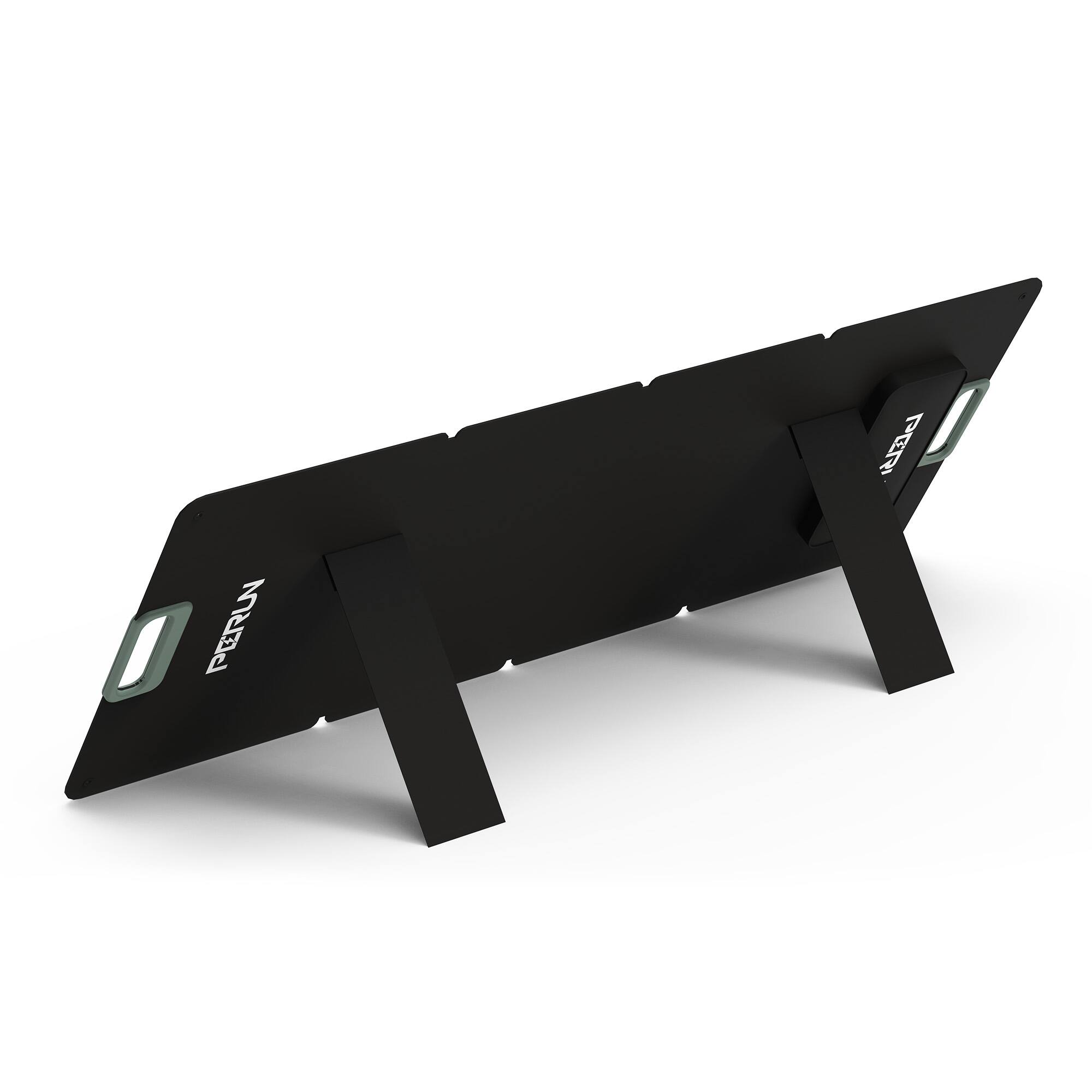 Back. PERUN - 100W Portable Foldable Solar Panel - Black.