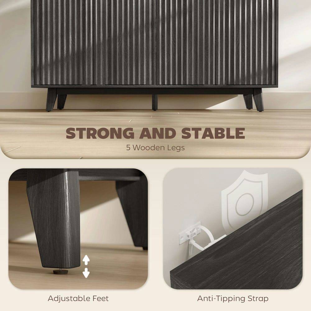 STRONG AND STABLE  
5 Wooden Legs  

Adjustable Feet  

Anti-Tipping Strap