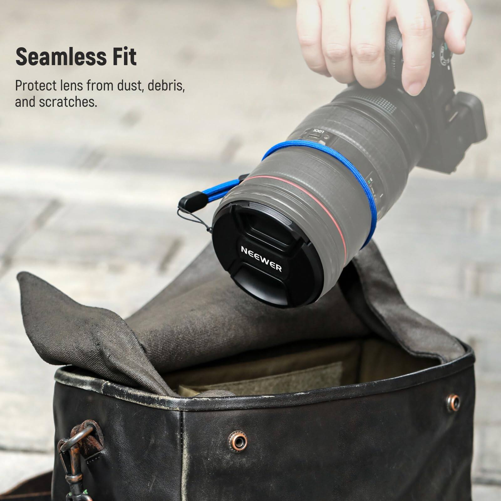 Seamless Fit  
Protect lens from dust, debris, and scratches.  
XXPT NEEWER