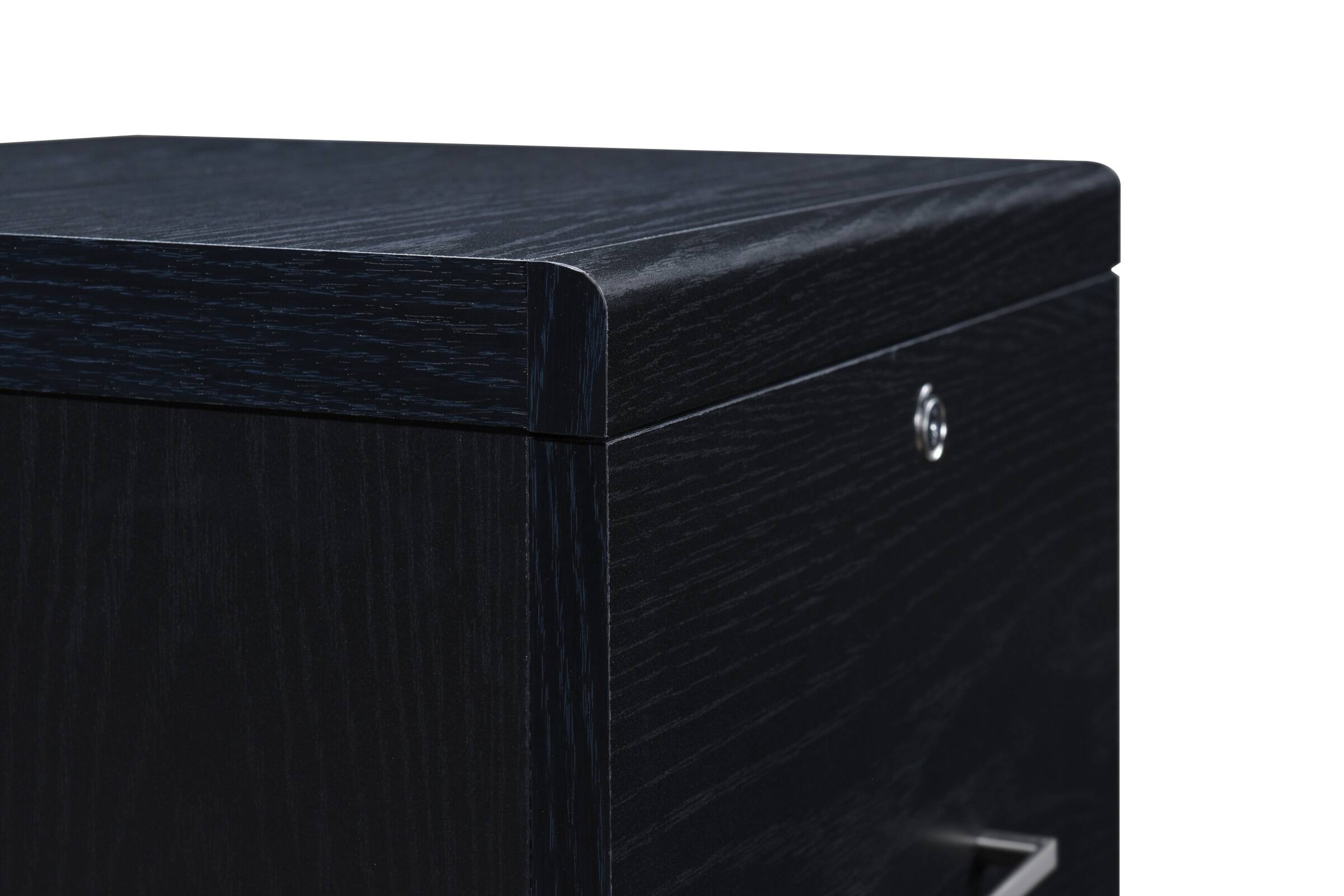 Alt View 17. OSP Home Furnishings - Alpine 2-Drawer Vertical File with Lockdowel Fastening System - Black.