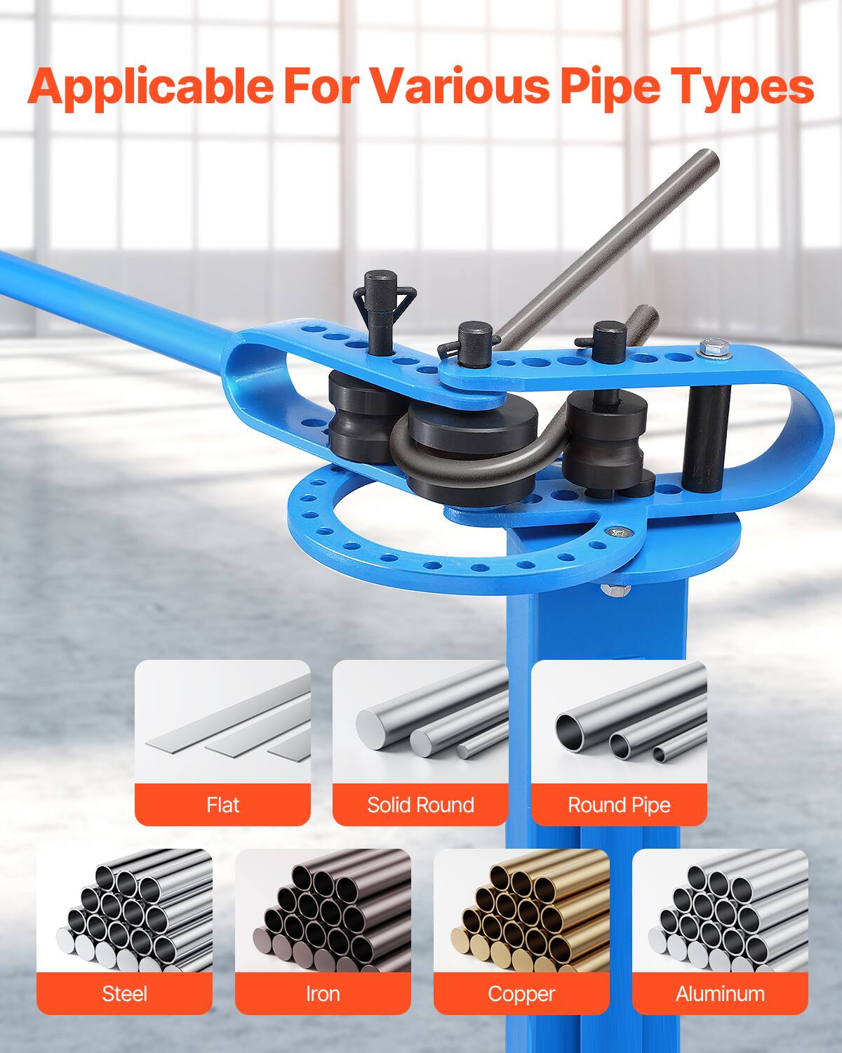 Applicable For Various Pipe Types

- Flat
- Solid Round
- Round Pipe
- Steel
- Iron
- Copper
- Aluminum