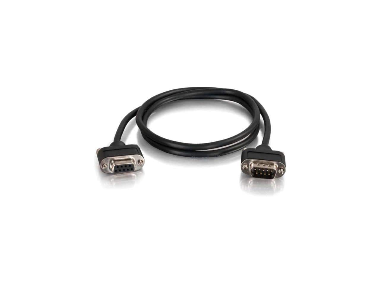 Cables to Go - C2G Model 52157 6 ft. Serial RS232 DB9 Cable with Low Profile Connectors M/F - In-Wall CMG-Rated